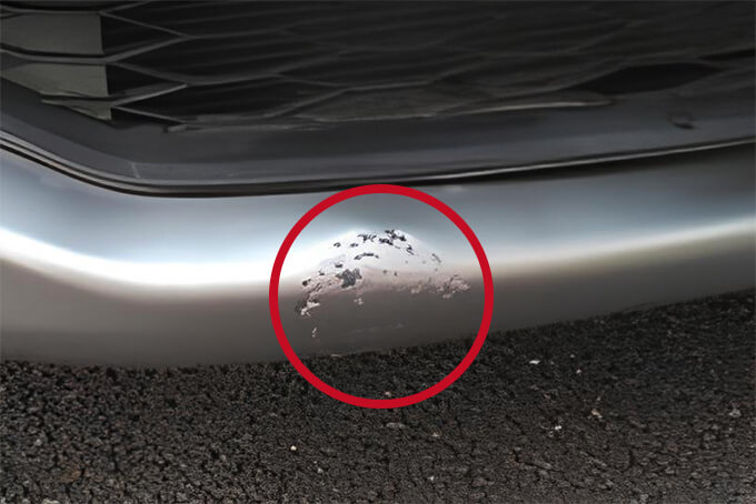 バンパーヘコミ 10cm以内